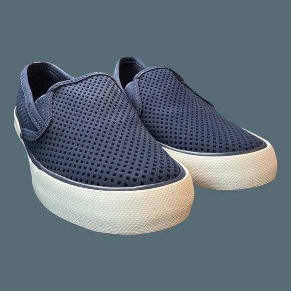 Sperry Navy Blue slip on flat shoes women’s size 7 like new boat shoes - Picture 4 of 7